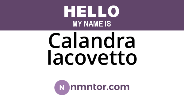 Calandra Iacovetto