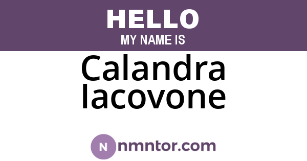 Calandra Iacovone