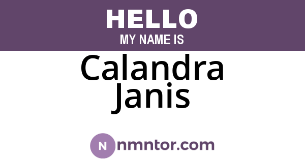 Calandra Janis
