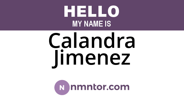 Calandra Jimenez