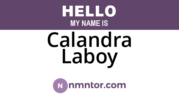Calandra Laboy