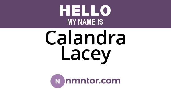 Calandra Lacey