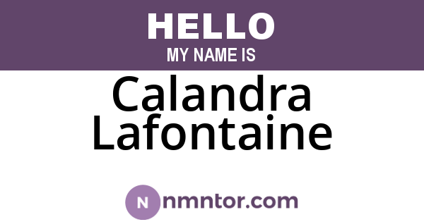 Calandra Lafontaine