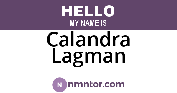Calandra Lagman