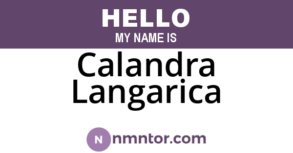 Calandra Langarica
