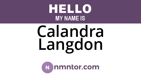 Calandra Langdon
