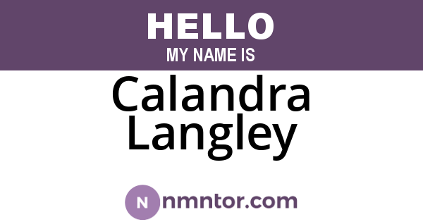 Calandra Langley
