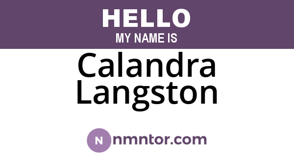 Calandra Langston