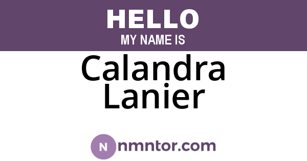 Calandra Lanier