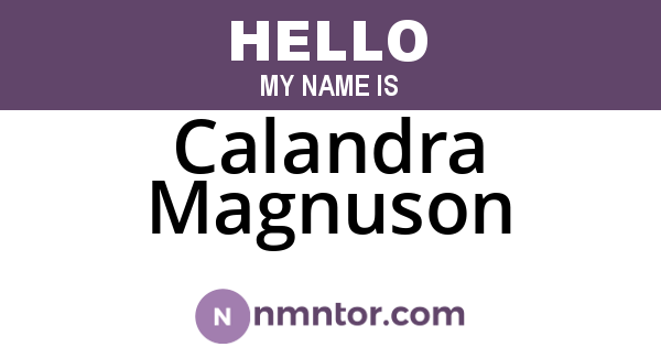 Calandra Magnuson