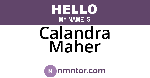 Calandra Maher