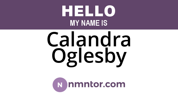 Calandra Oglesby