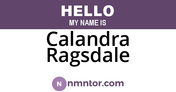Calandra Ragsdale