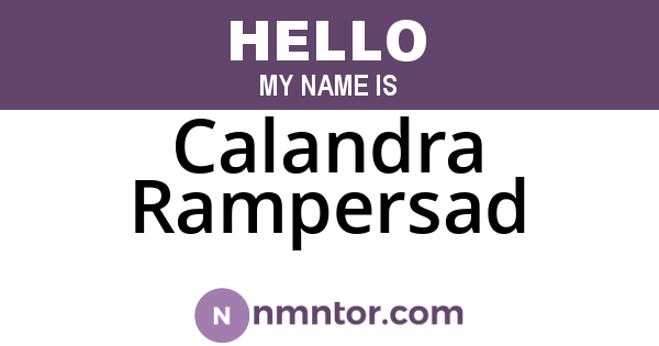Calandra Rampersad