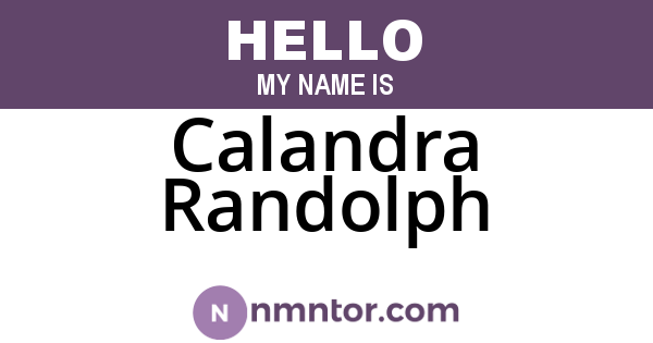 Calandra Randolph