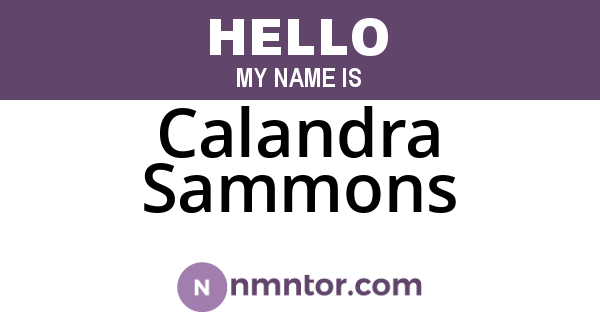 Calandra Sammons