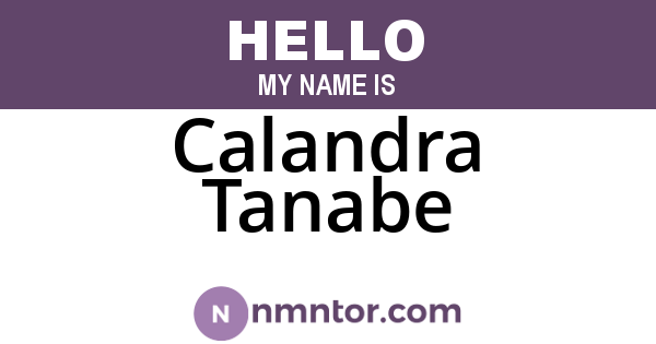 Calandra Tanabe