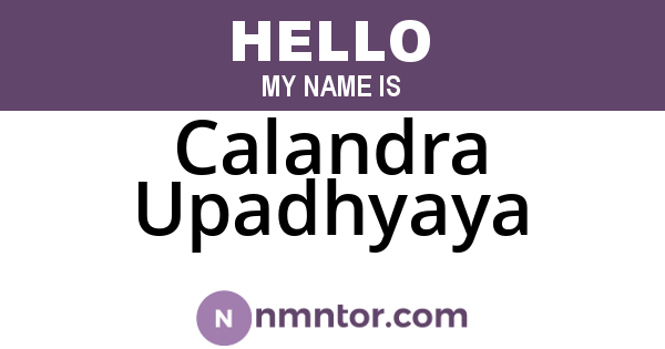 Calandra Upadhyaya