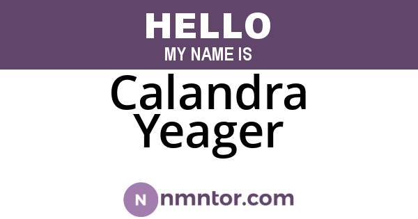 Calandra Yeager