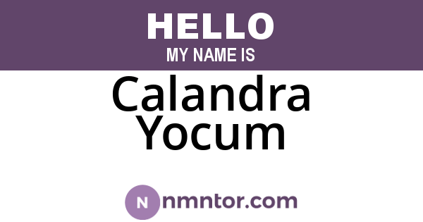 Calandra Yocum