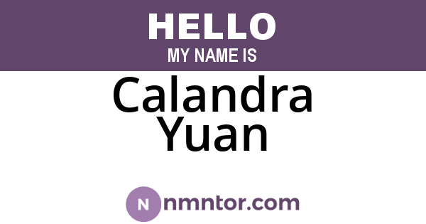 Calandra Yuan