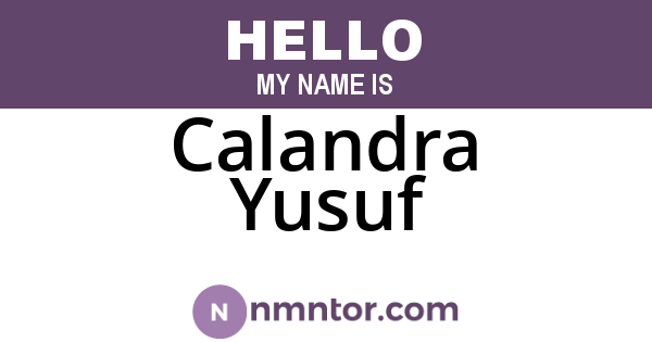 Calandra Yusuf