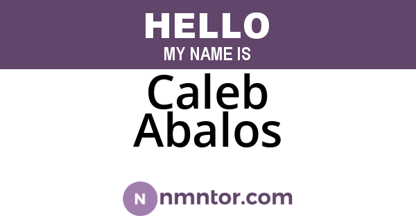 Caleb Abalos