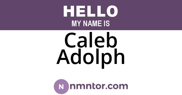 Caleb Adolph