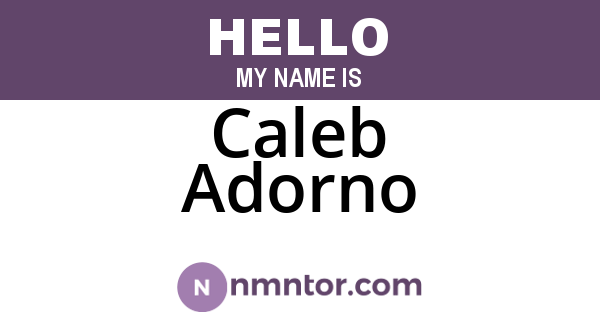 Caleb Adorno