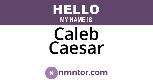 Caleb Caesar