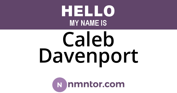 Caleb Davenport