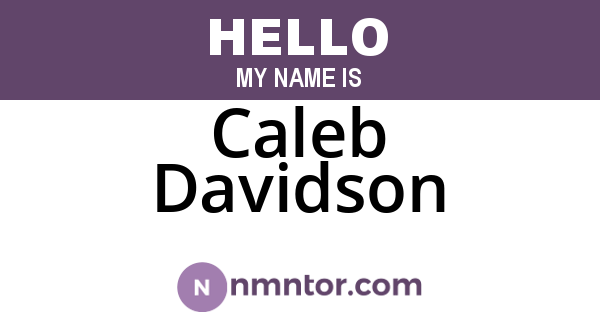 Caleb Davidson