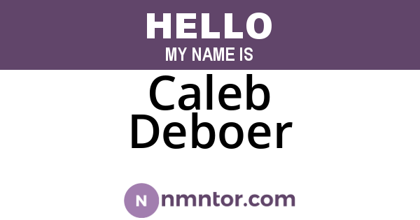 Caleb Deboer