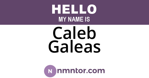 Caleb Galeas