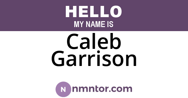 Caleb Garrison
