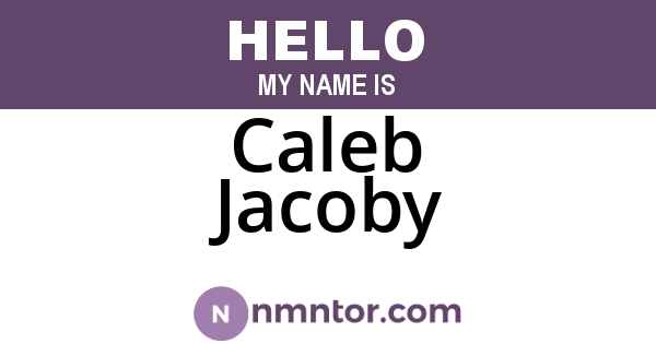 Caleb Jacoby