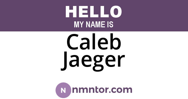 Caleb Jaeger
