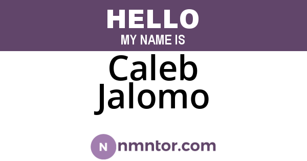 Caleb Jalomo