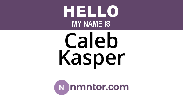 Caleb Kasper