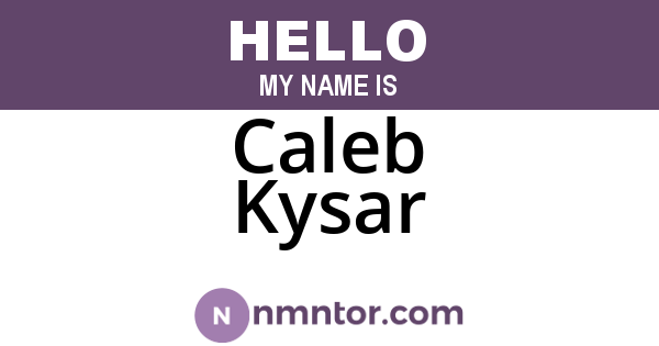 Caleb Kysar
