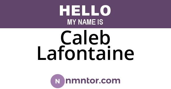 Caleb Lafontaine