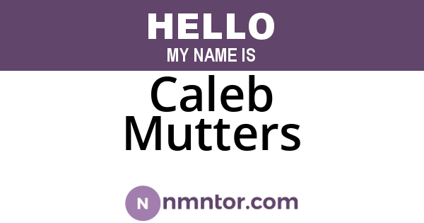 Caleb Mutters