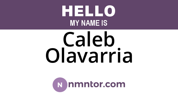 Caleb Olavarria
