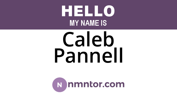 Caleb Pannell