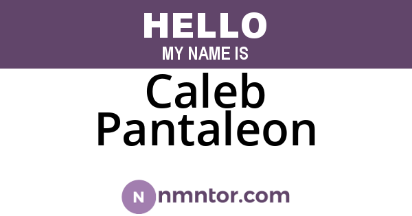 Caleb Pantaleon