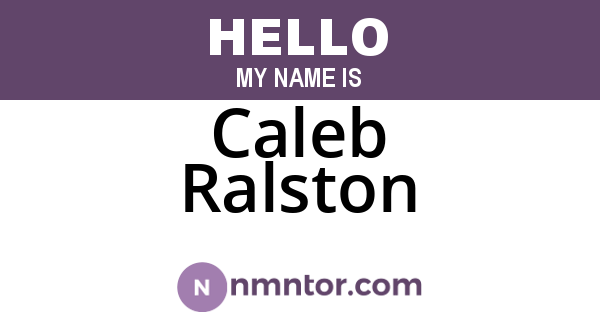 Caleb Ralston
