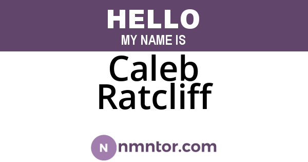 Caleb Ratcliff