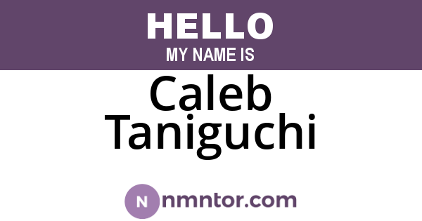 Caleb Taniguchi