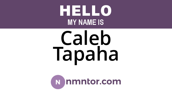 Caleb Tapaha