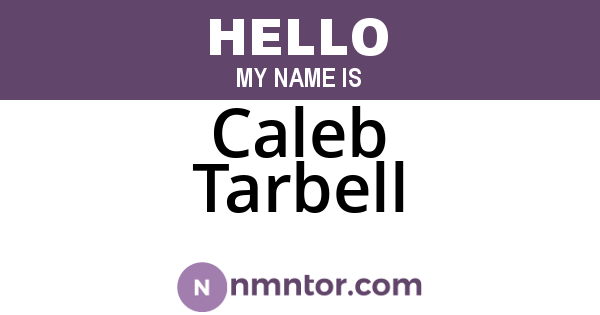 Caleb Tarbell